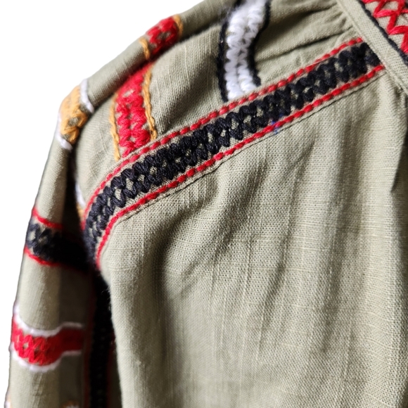 V De Vinster Embroidered Ballon Sleeve Dress - Picture 6 of 16